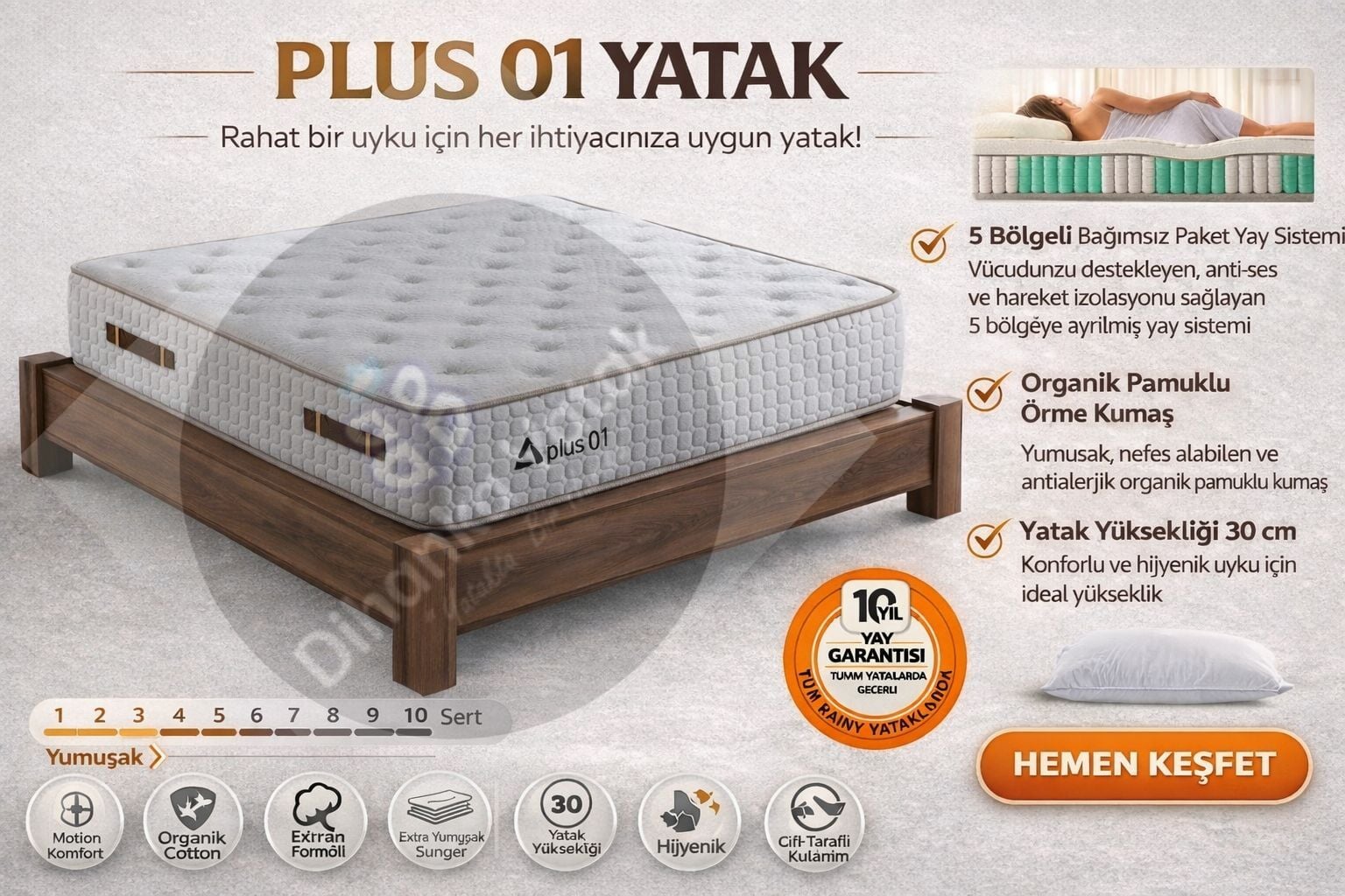 PLUS 01 YATAK  ( PAKET YAY )